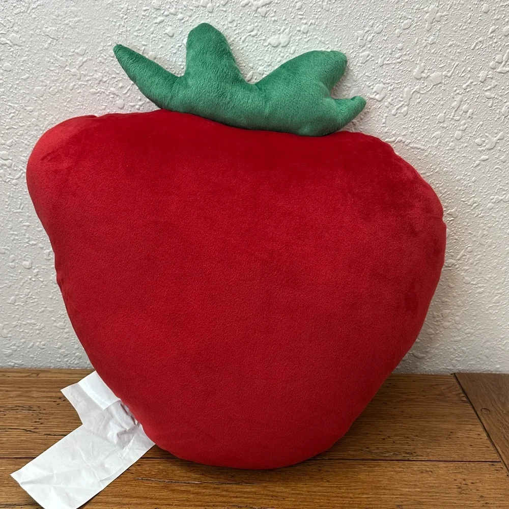 Celebrate Together Valentine's Day Strawberry Plush Pillow - Red and Green